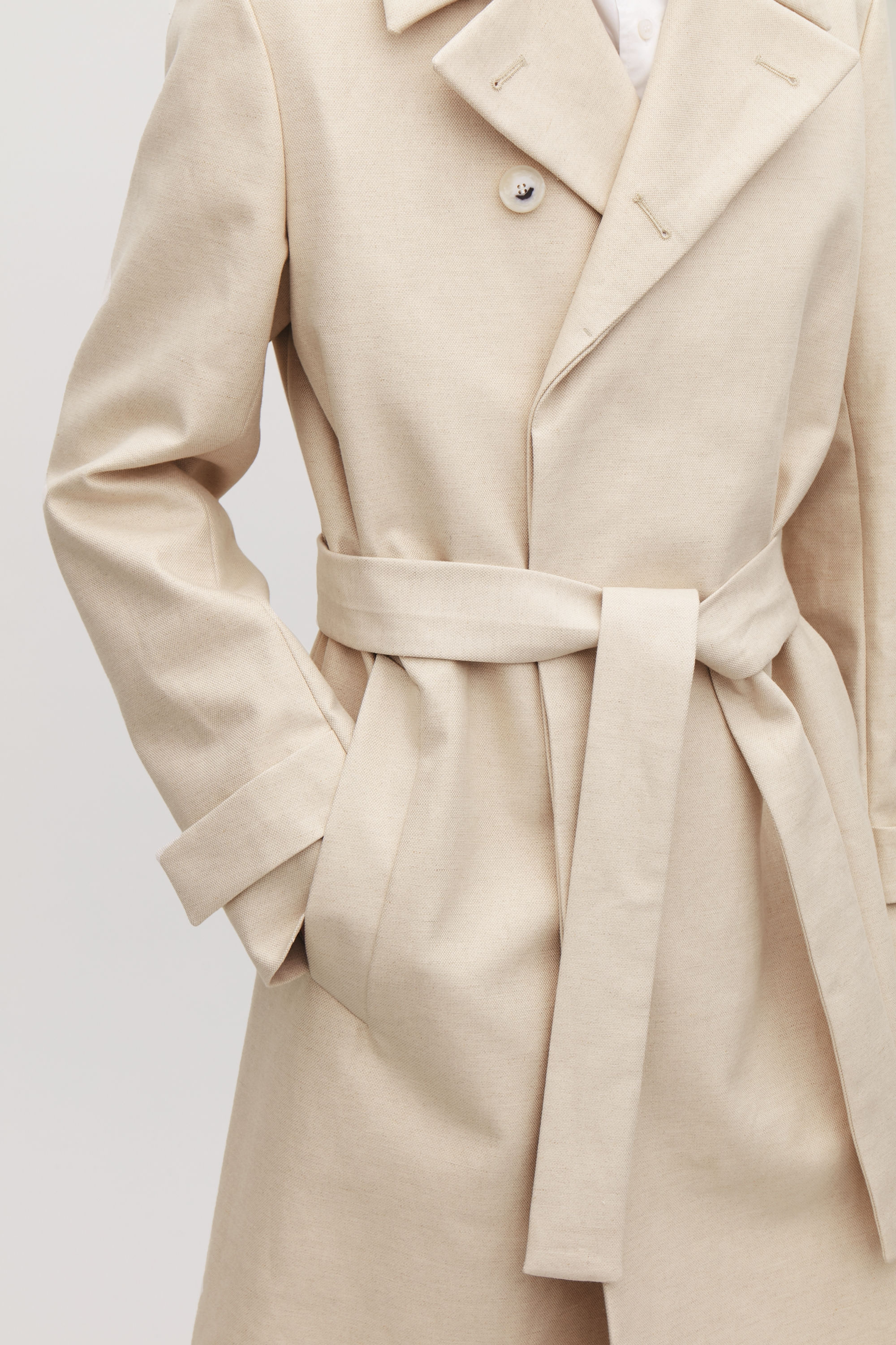 棉麻混纺风衣 - cos官网