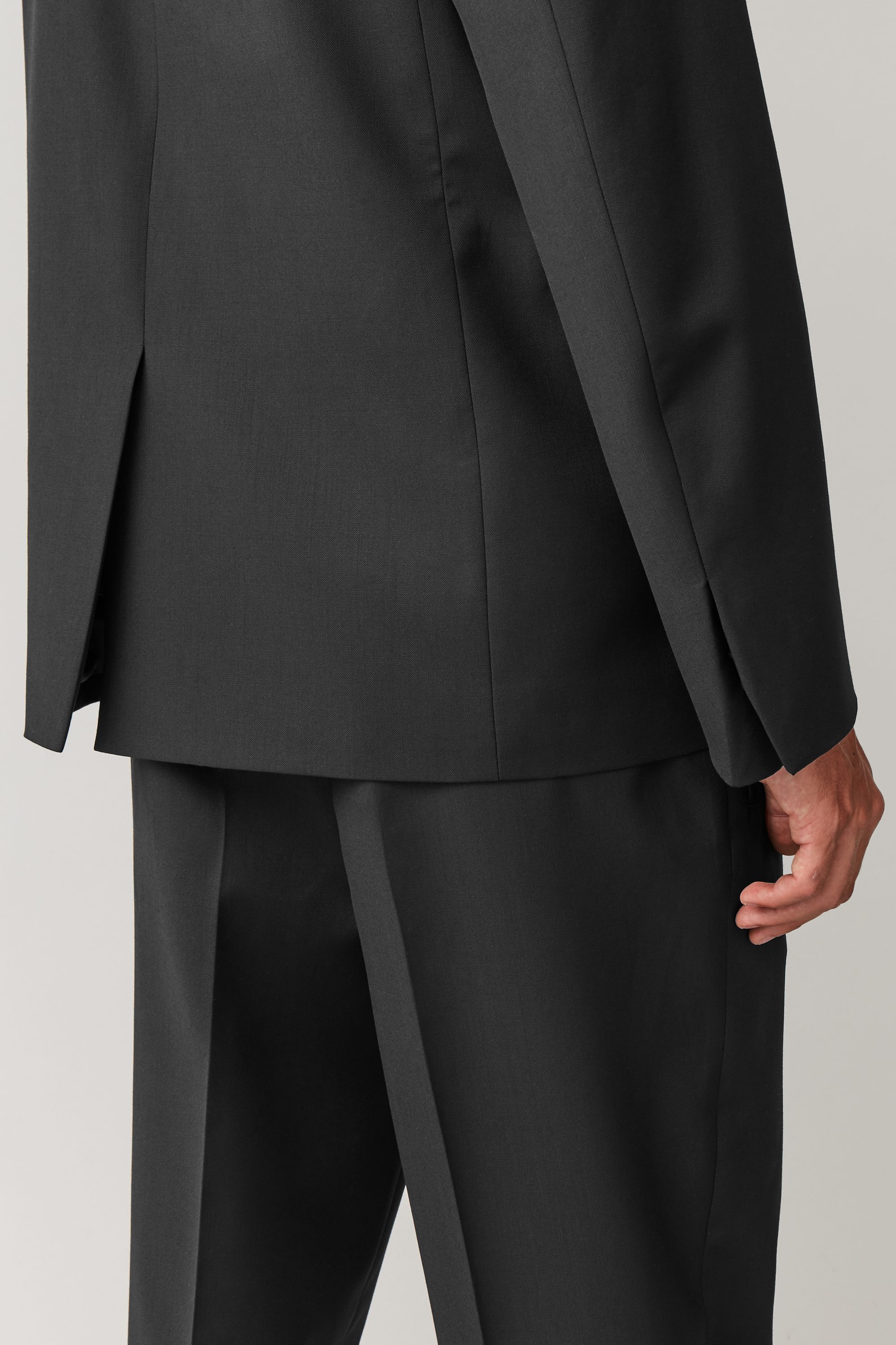 直筒平驳领西装外套 - cos官网