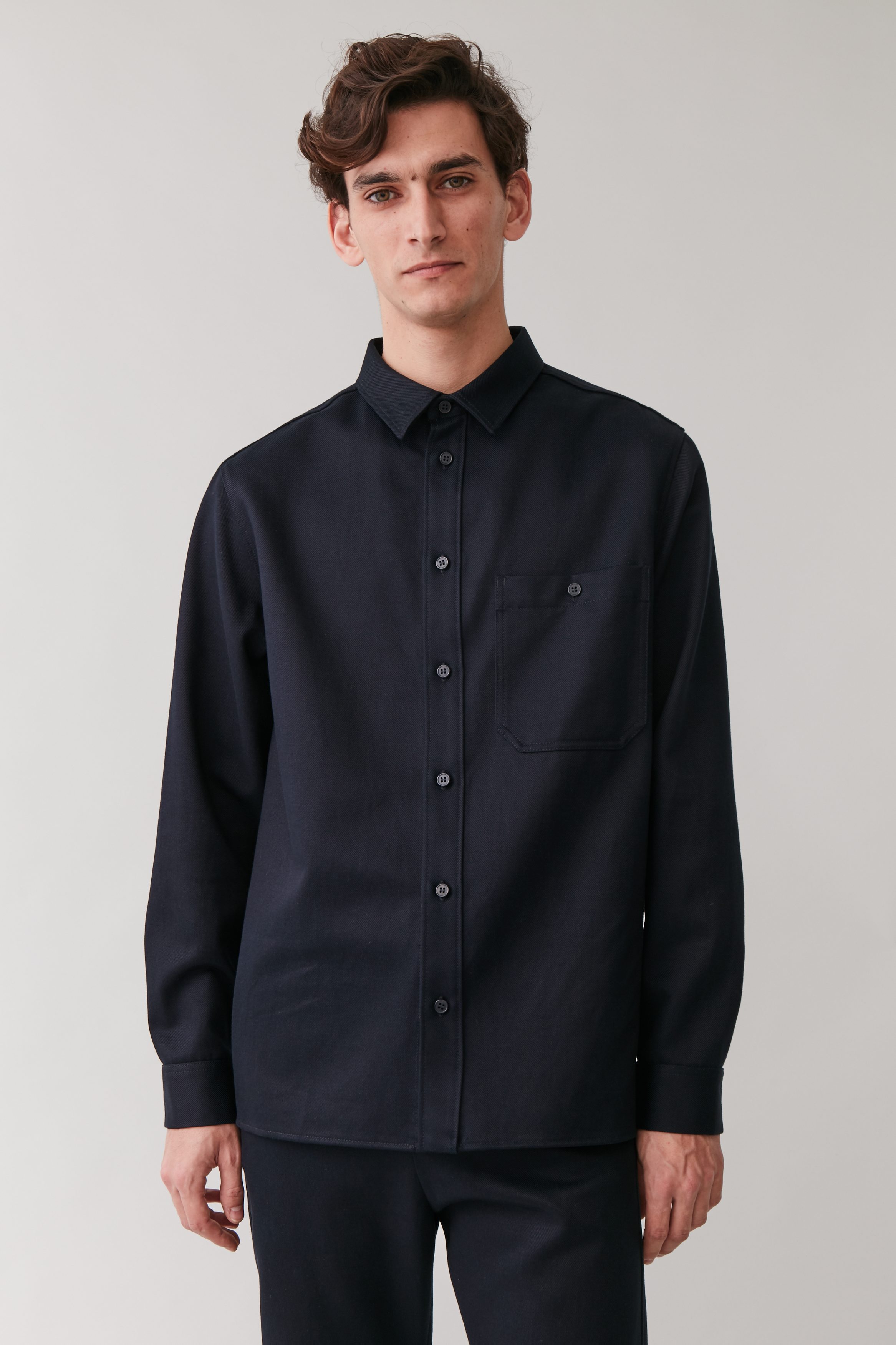 天丝棉纺斜纹衬衫 - cos官网