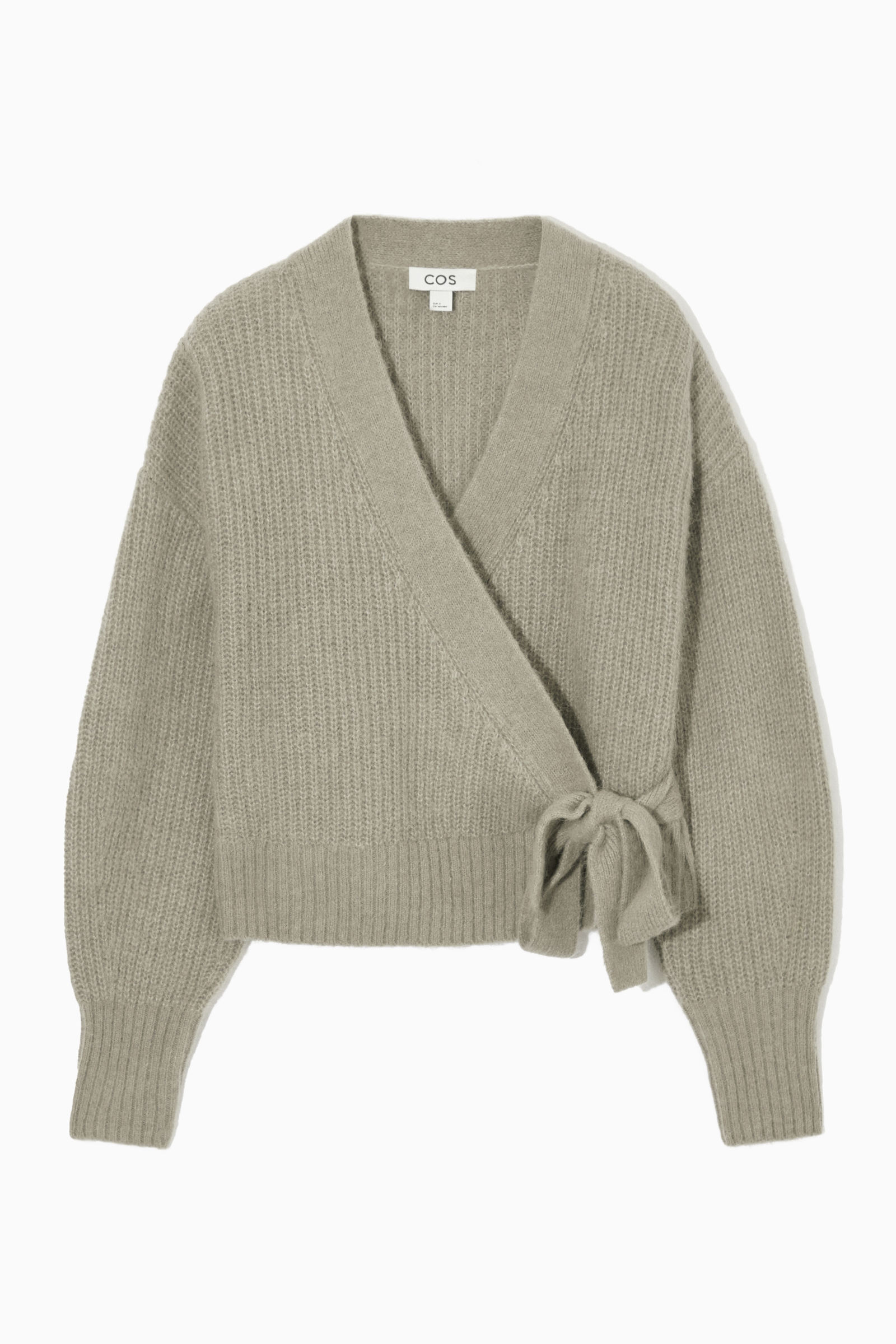 标准版型羊毛混纺围裹式针织开衫- COS官网