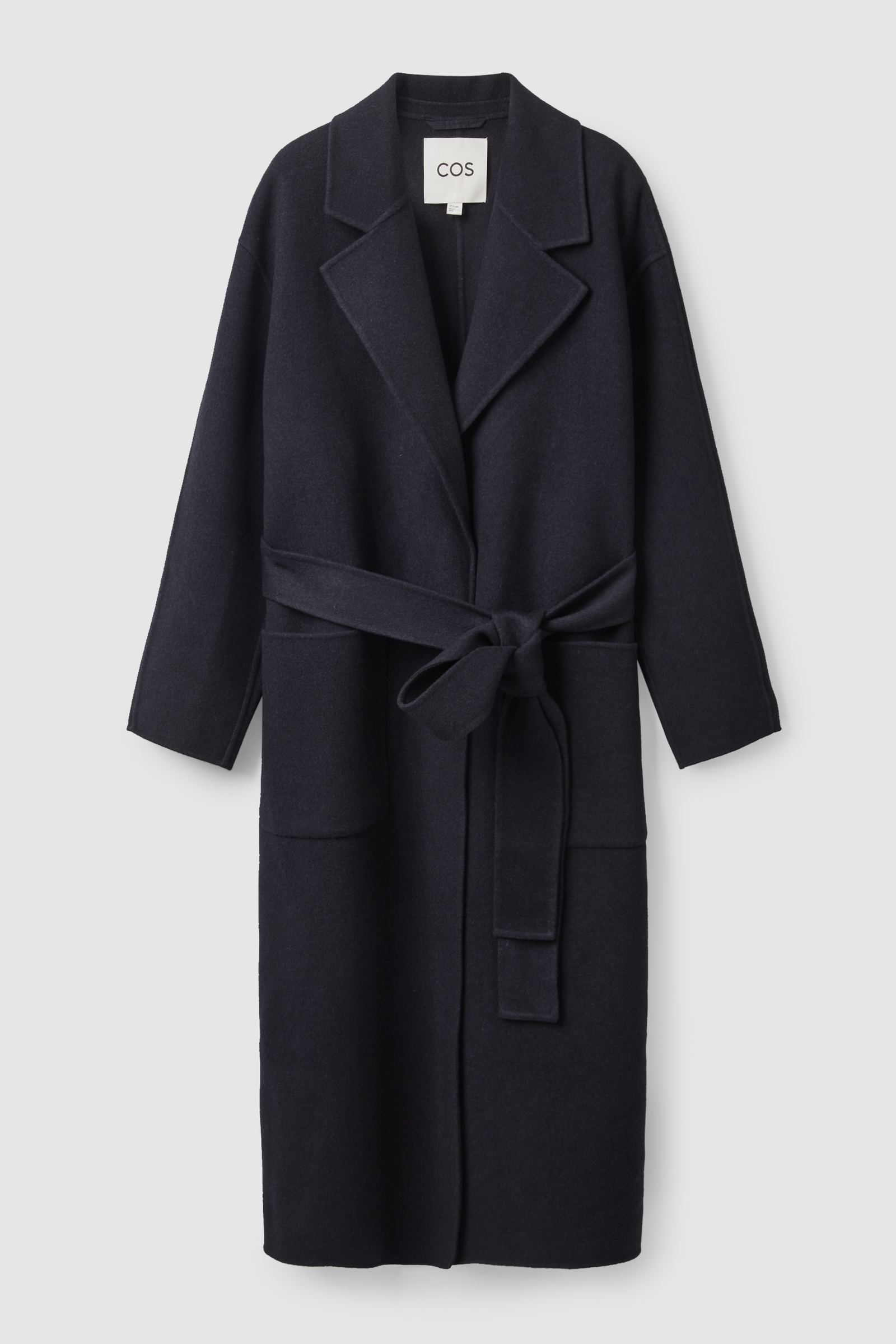 宽松版型羊毛混纺围裹大衣 - cos官网